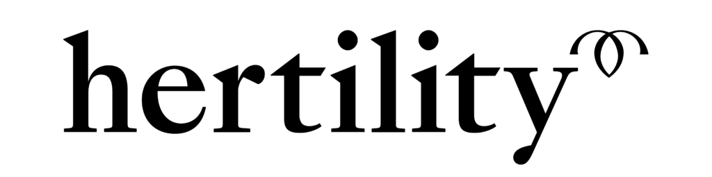 Hertility logo wordmark in black on a transparent background.